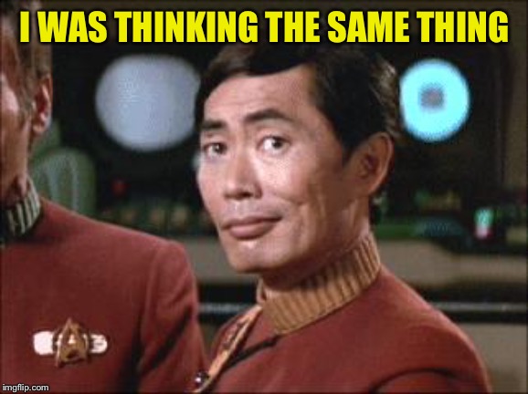 Sulu Oh My | I WAS THINKING THE SAME THING | image tagged in sulu oh my | made w/ Imgflip meme maker