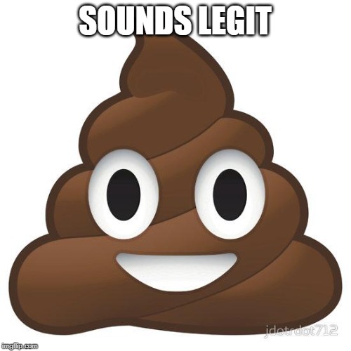 poop | SOUNDS LEGIT | image tagged in poop | made w/ Imgflip meme maker