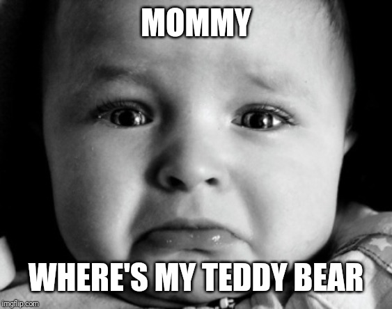 Sad Baby | MOMMY; WHERE'S MY TEDDY BEAR | image tagged in memes,sad baby | made w/ Imgflip meme maker