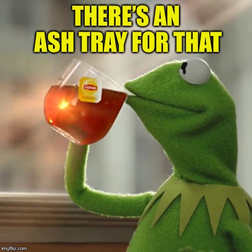 But That's None Of My Business Meme | THERE’S AN ASH TRAY FOR THAT | image tagged in memes,but thats none of my business,kermit the frog | made w/ Imgflip meme maker