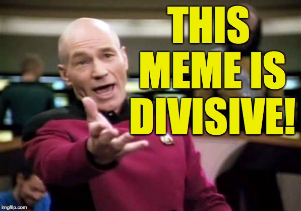 Picard Wtf Meme | THIS MEME IS DIVISIVE! | image tagged in memes,picard wtf | made w/ Imgflip meme maker