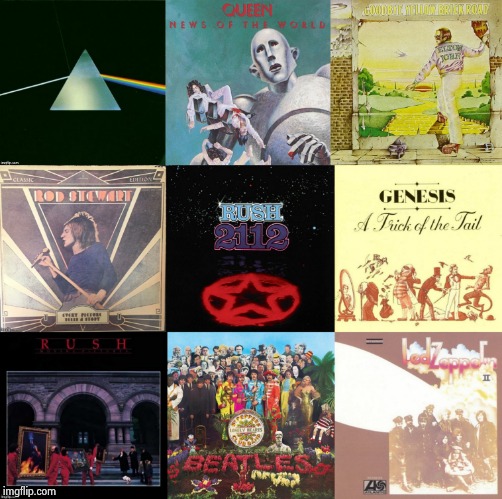 National Record Store Day , try some of these | image tagged in classic rock,beatles,rush,led zeppelin,pink floyd,elton john | made w/ Imgflip meme maker