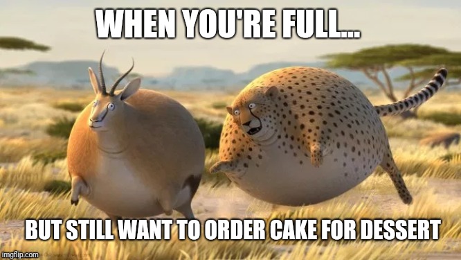 Balloon animals | WHEN YOU'RE FULL... BUT STILL WANT TO ORDER CAKE FOR DESSERT | image tagged in fat cat,animals,funny memes,memes | made w/ Imgflip meme maker