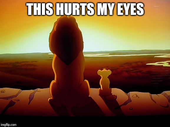 Lion King | THIS HURTS MY EYES | image tagged in memes,lion king | made w/ Imgflip meme maker