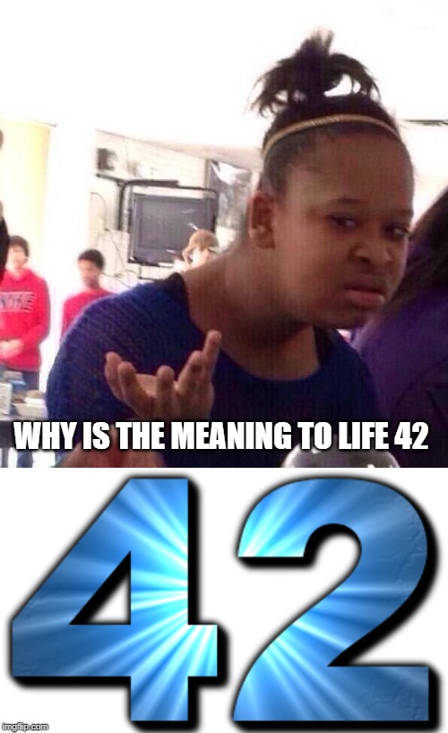 WHY IS THE MEANING TO LIFE 42 | image tagged in memes,black girl wat | made w/ Imgflip meme maker