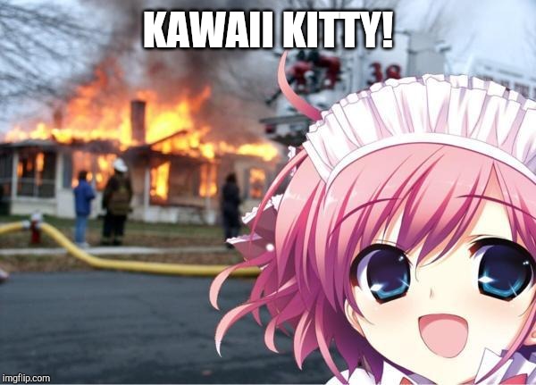 Kawaii girl | KAWAII KITTY! | image tagged in kawaii girl | made w/ Imgflip meme maker