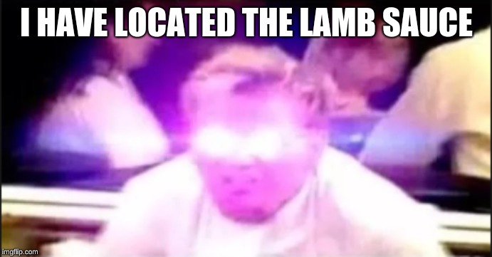 I HAVE LOCATED THE LAMB SAUCE | image tagged in sauce | made w/ Imgflip meme maker