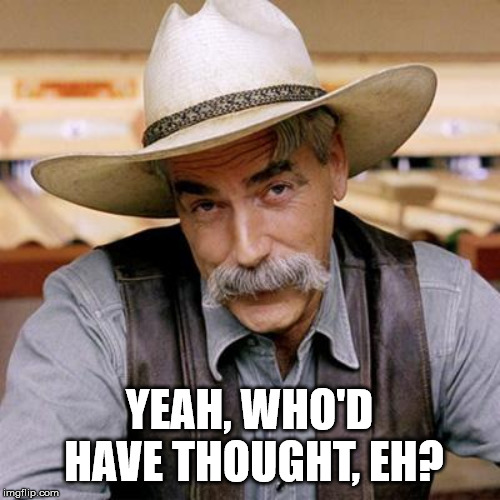 SARCASM COWBOY | YEAH, WHO'D HAVE THOUGHT, EH? | image tagged in sarcasm cowboy | made w/ Imgflip meme maker