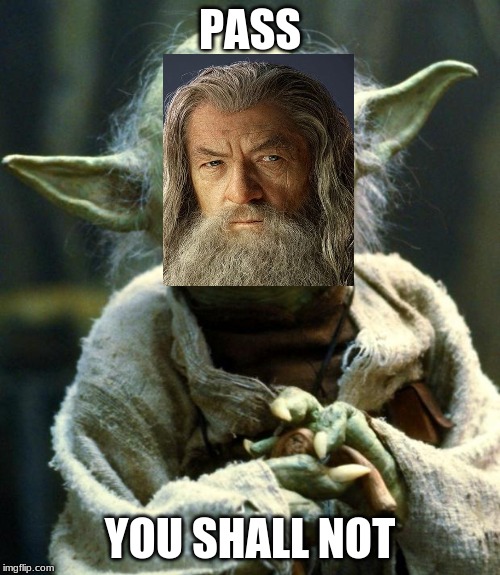 Star Wars Yoda Meme | PASS; YOU SHALL NOT | image tagged in memes,star wars yoda | made w/ Imgflip meme maker