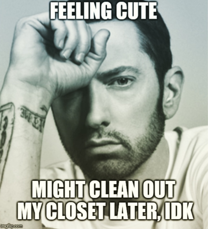 Feeling cute Eminem Blank Meme Template