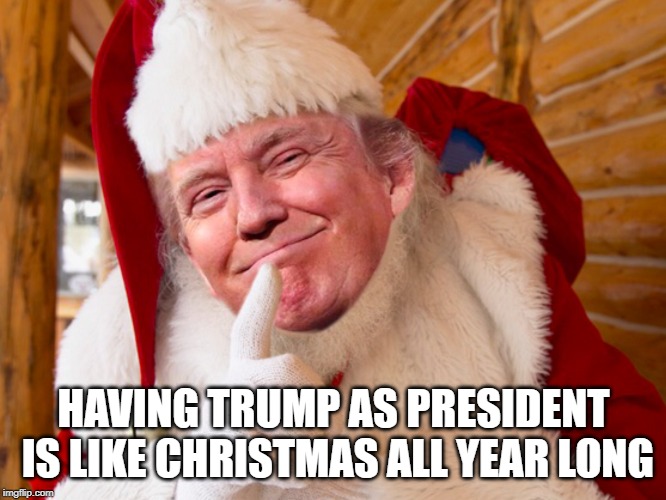 There's a new amazing present every day. | HAVING TRUMP AS PRESIDENT IS LIKE CHRISTMAS ALL YEAR LONG | image tagged in trump rocks,suck it snowflake | made w/ Imgflip meme maker