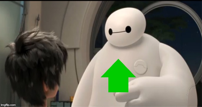 Baymax upvote Blank Meme Template