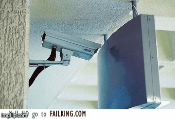 Surveillance fail! | image tagged in gifs,camera | made w/ Imgflip images-to-gif maker