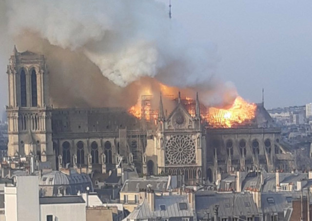 notre dame burning Blank Meme Template