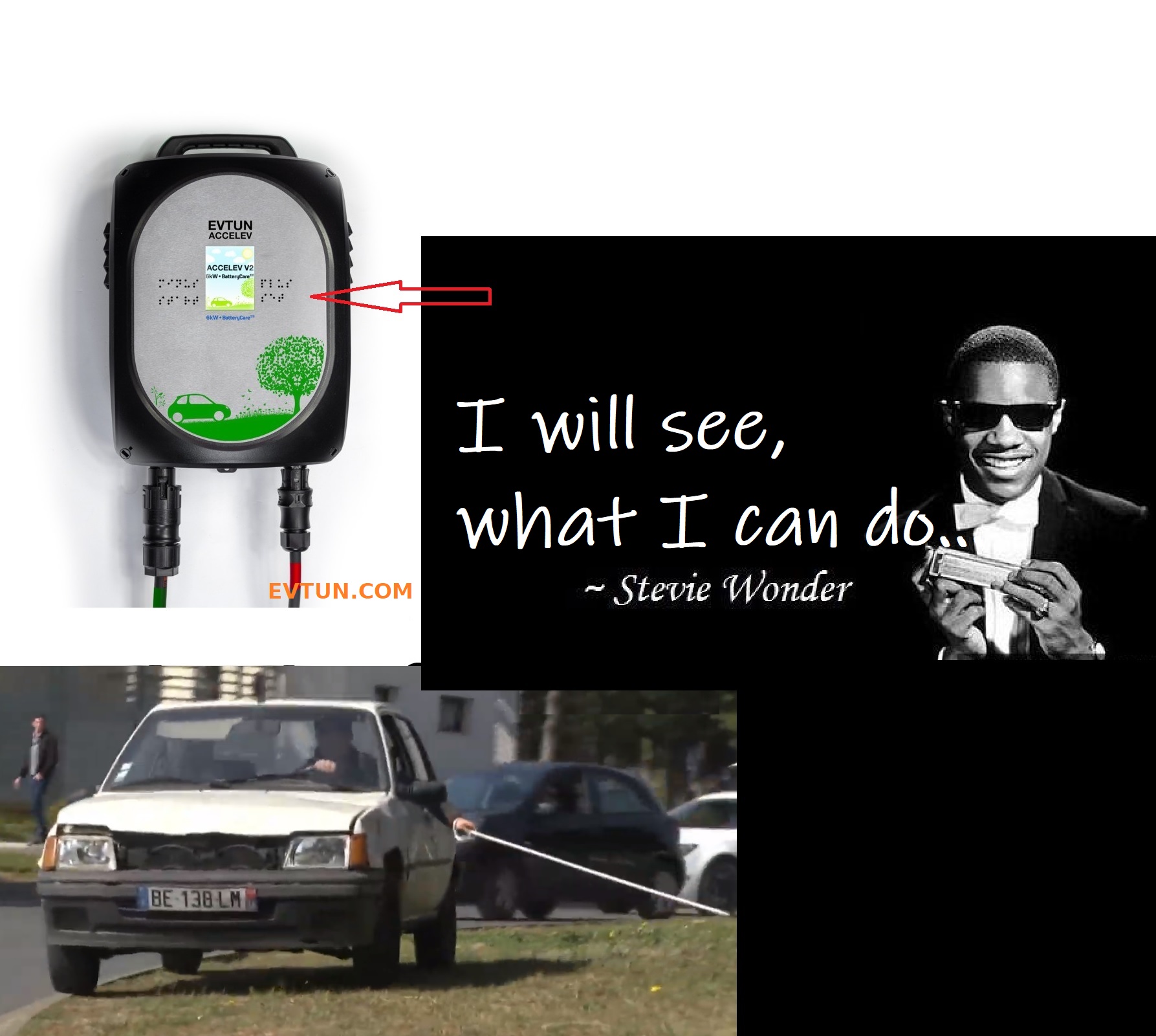 Car charger for blind people Blank Meme Template
