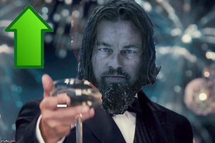 Leonard Dicaprio Revenant Cheers Upvote | . | image tagged in leonard dicaprio revenant cheers upvote | made w/ Imgflip meme maker