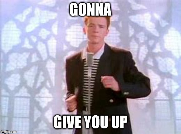 GONNA; GIVE YOU UP | made w/ Imgflip meme maker