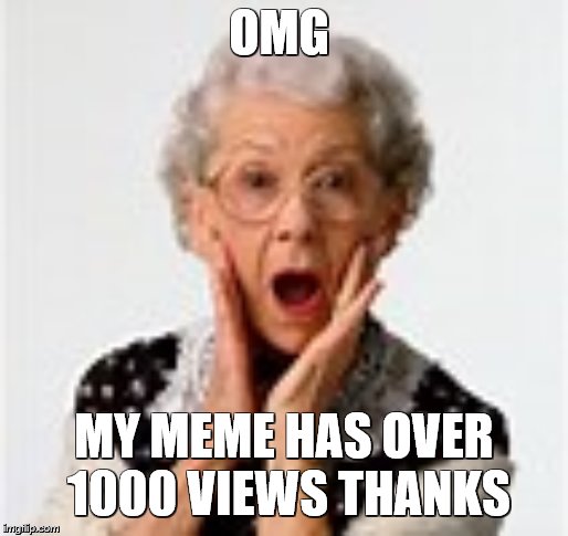 OMG MY MEME HAS OVER 1000 VIEWS THANKS | made w/ Imgflip meme maker