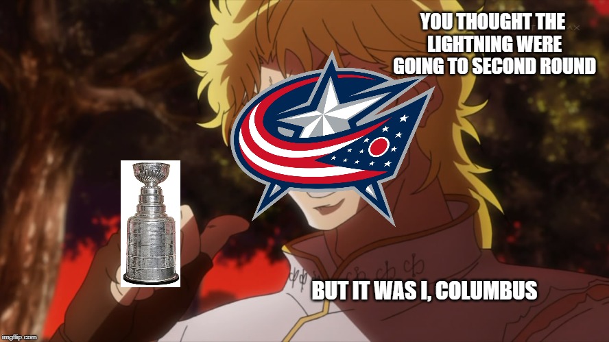 YOU THOUGHT THE LIGHTNING WERE GOING TO SECOND ROUND; BUT IT WAS I, COLUMBUS | made w/ Imgflip meme maker