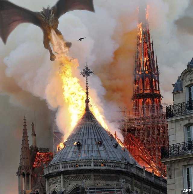 High Quality Drogon Notre Dame Blank Meme Template