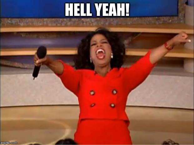 Oprah You Get A Meme | HELL YEAH! | image tagged in memes,oprah you get a | made w/ Imgflip meme maker