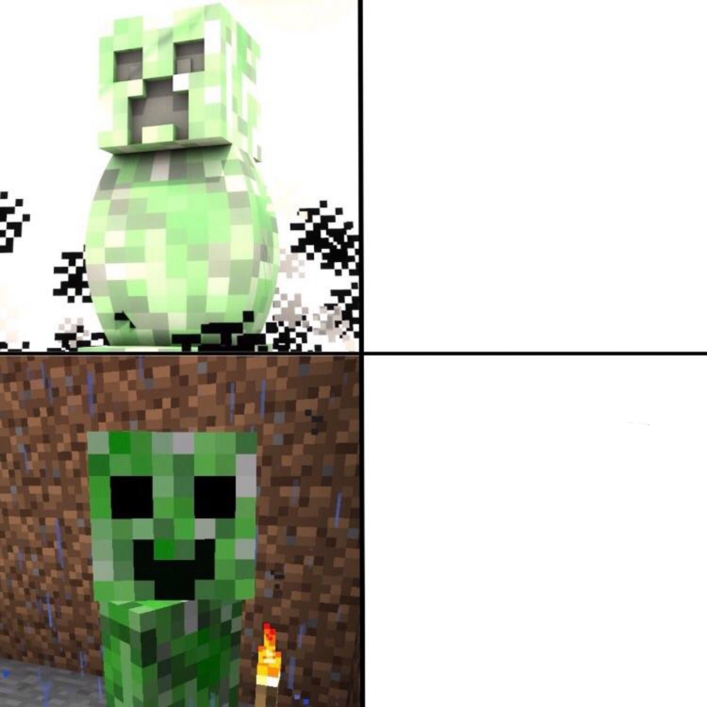 High Quality Creeper Blank Meme Template