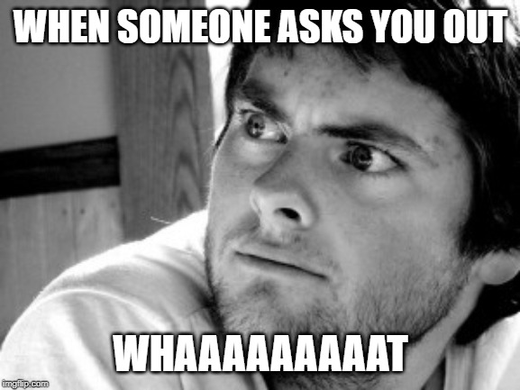 What the heck | WHEN SOMEONE ASKS YOU OUT; WHAAAAAAAAAT | image tagged in what the heck | made w/ Imgflip meme maker