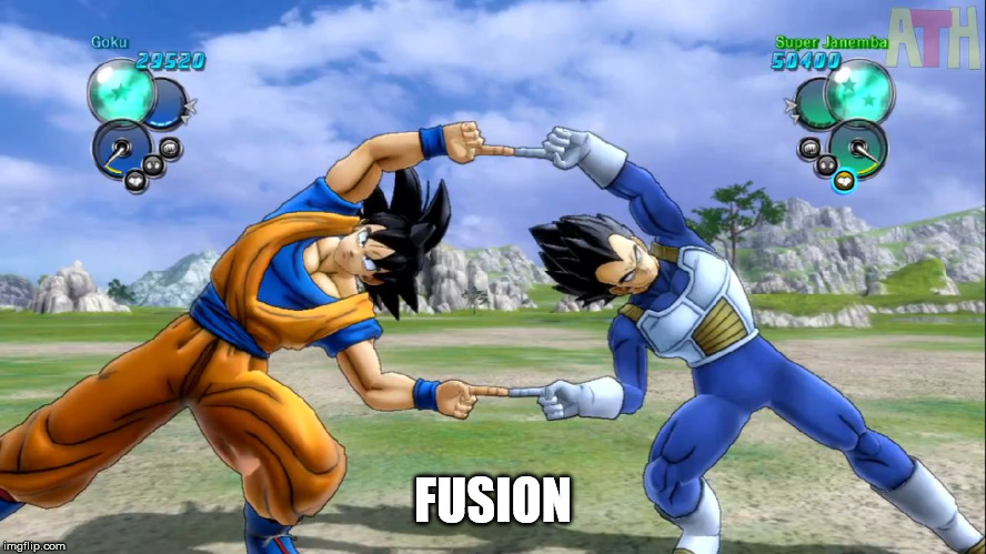 DRAGON BALL FUSION | FUSION | image tagged in dragon ball fusion,gaming | made w/ Imgflip meme maker