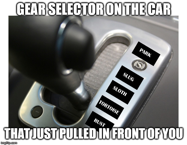GEAR SELECTOR ON THE CAR; THAT JUST PULLED IN FRONT OF YOU | image tagged in the truth | made w/ Imgflip meme maker