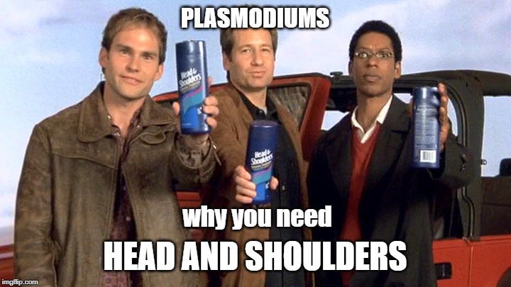 Plasmodiums | PLASMODIUMS; why you need; HEAD AND SHOULDERS | image tagged in plasmodium,evolution,alien,head and shoulders,selenium | made w/ Imgflip meme maker