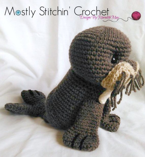 Cute walrus crochet Blank Meme Template
