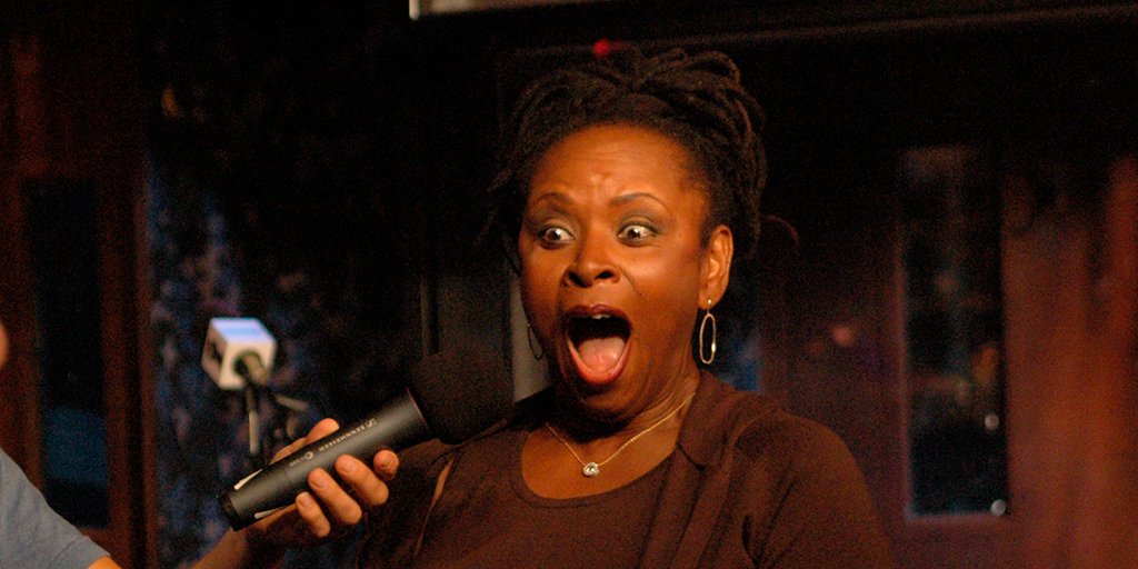 Robin Quivers microphone Blank Meme Template