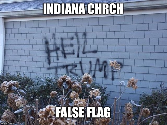 INDIANA CHURCH FALSE FLAG | made w/ Imgflip meme maker