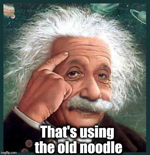 einstein | That's using the old noodle | image tagged in einstein | made w/ Imgflip meme maker