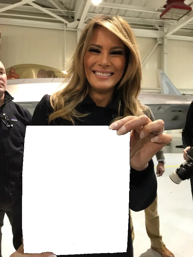 High Quality Melania Trump blank sheet Blank Meme Template