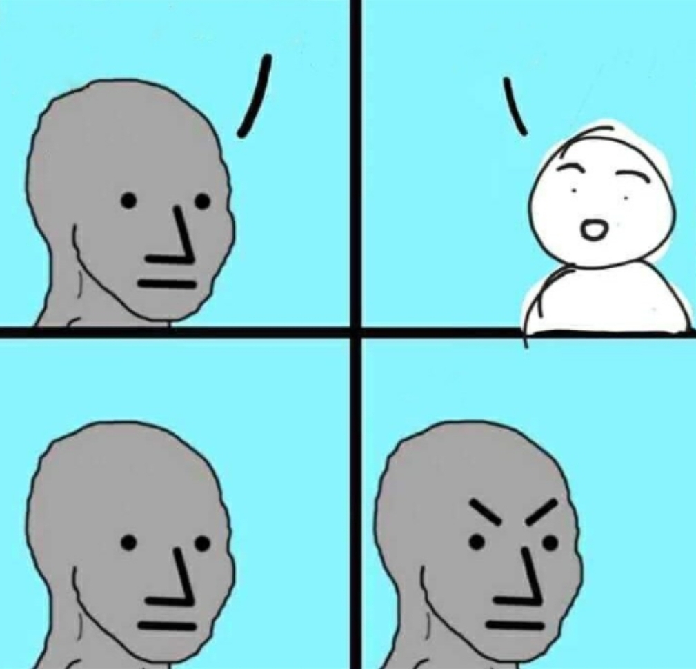 Angry npc wojak Blank Template Imgflip