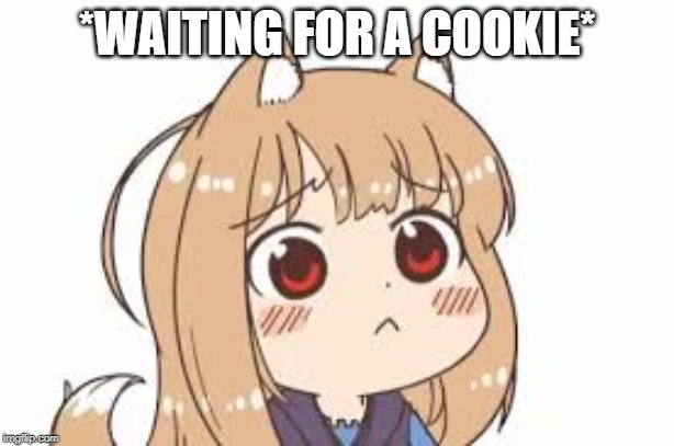*WAITING FOR A COOKIE* | image tagged in sad fox,anime | made w/ Imgflip meme maker