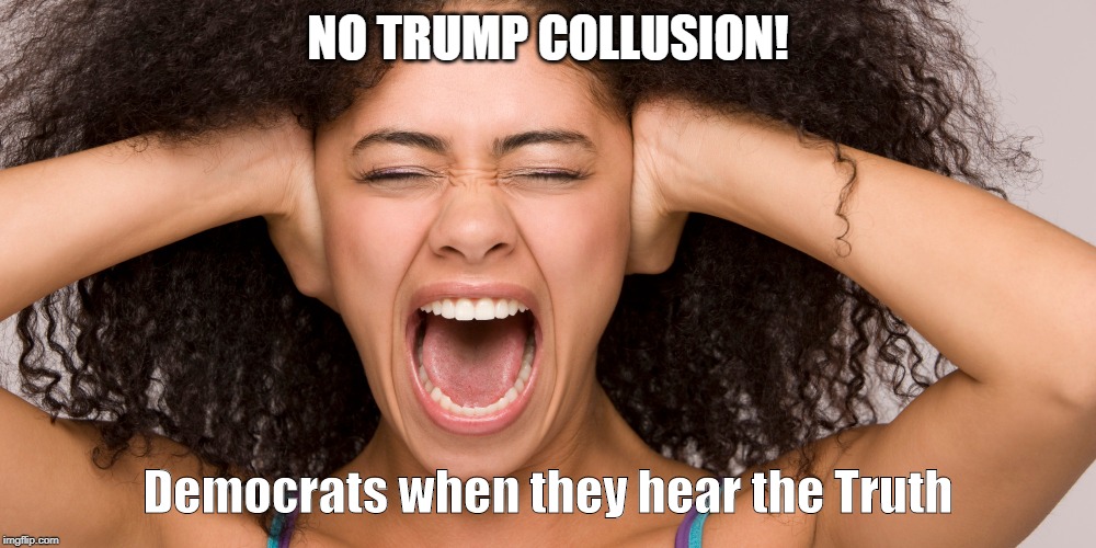 Democrats can't handle the truth | NO TRUMP COLLUSION! Democrats when they hear the Truth | image tagged in democrats,collusion,president trump | made w/ Imgflip meme maker