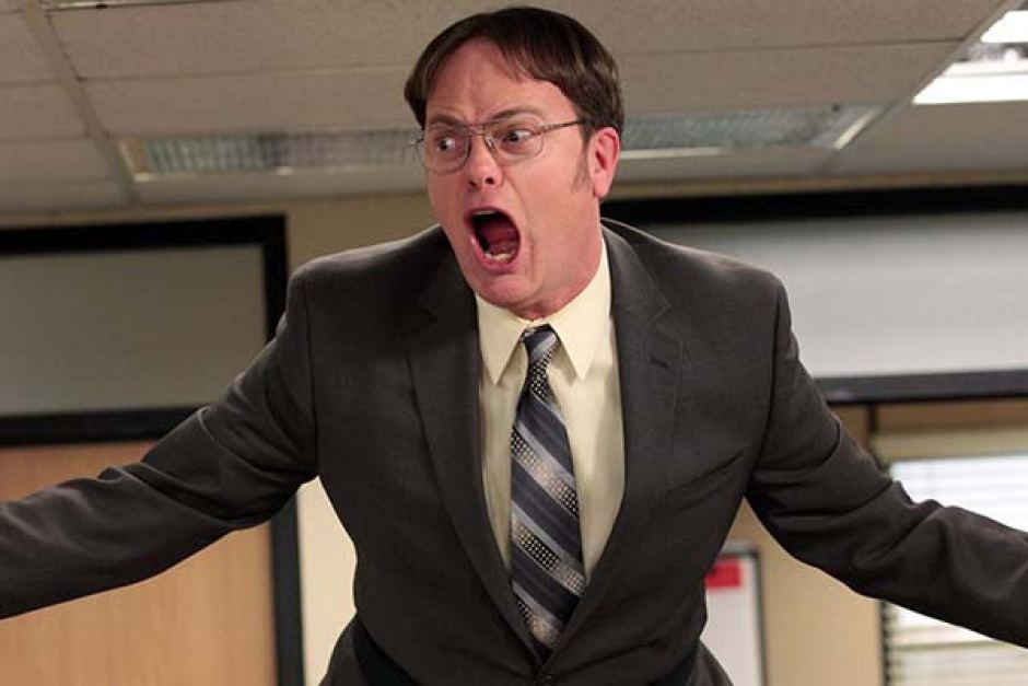 High Quality Excited Dwight Blank Meme Template