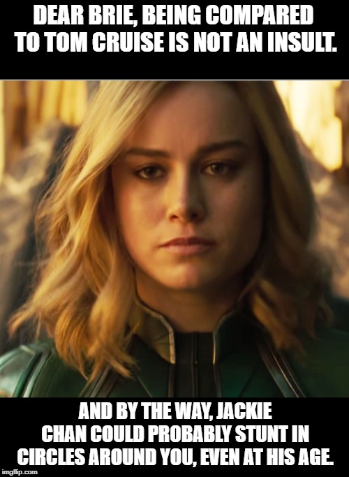 Image tagged in brie larson emotion meme.