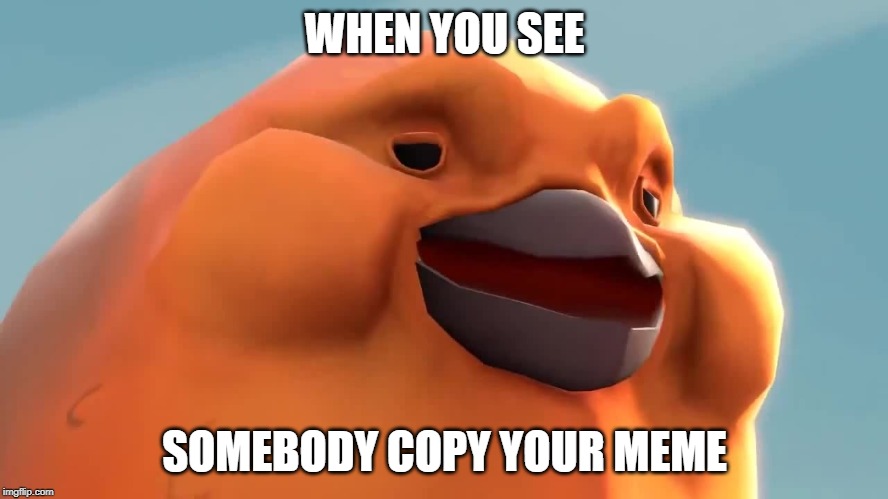 WHEN YOU SEE; SOMEBODY COPY YOUR MEME | image tagged in we dont do that here | made w/ Imgflip meme maker