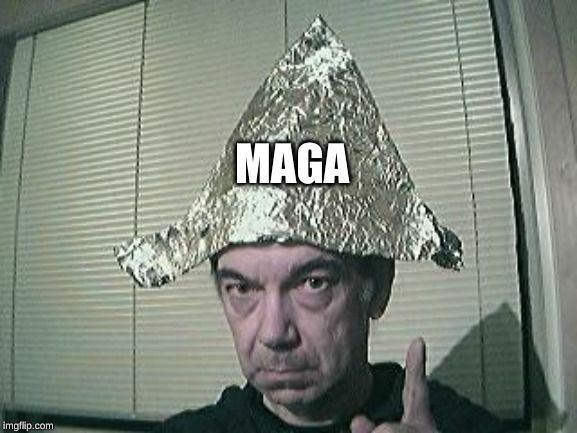 tin foil hat | MAGA | image tagged in tin foil hat | made w/ Imgflip meme maker