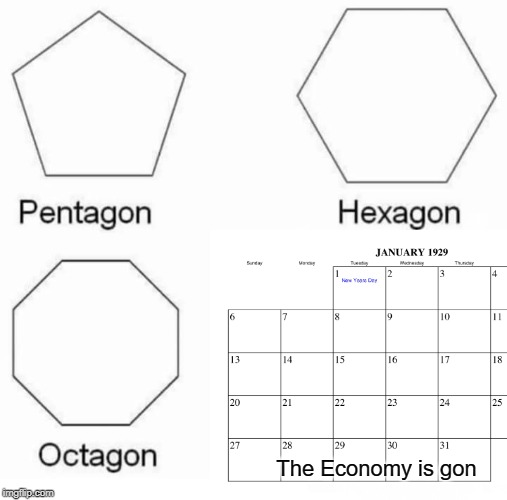The IRS's biggest operation of the 20th Century! | The Economy is gon | image tagged in memes,pentagon hexagon octagon | made w/ Imgflip meme maker