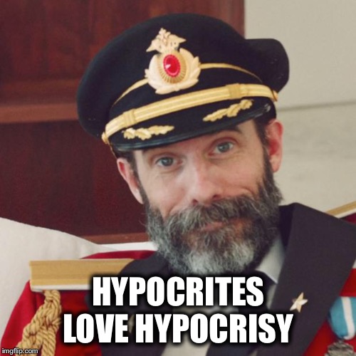 Captain Obvious | HYPOCRITES LOVE HYPOCRISY | image tagged in captain obvious | made w/ Imgflip meme maker