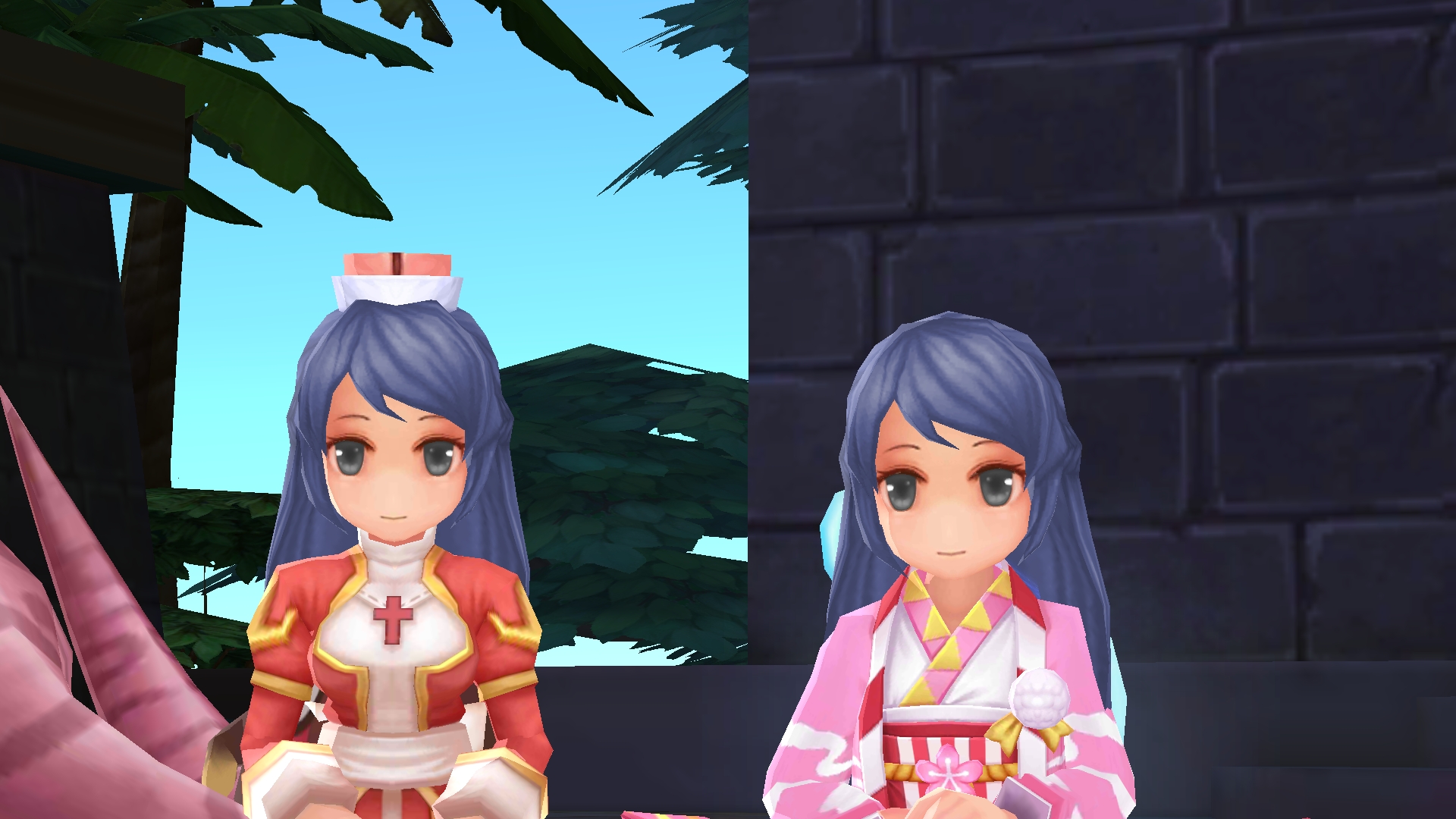 High Quality Super Cute Kawaii Twin Sisters Blank Meme Template