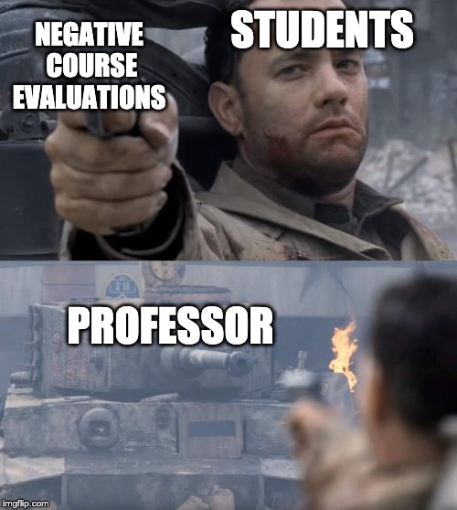 Saving private ryan | NEGATIVE COURSE EVALUATIONS; STUDENTS; PROFESSOR | image tagged in saving private ryan,professor,course evaluations,course evaluation,tenure | made w/ Imgflip meme maker