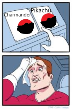 High Quality Pokemon Two Buttons Blank Meme Template