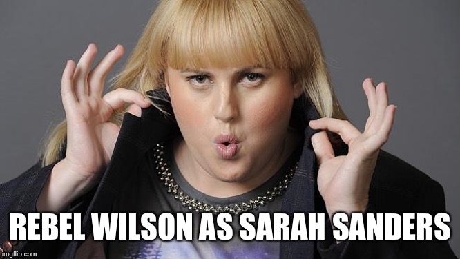Rebel Wilson | REBEL WILSON AS SARAH SANDERS | image tagged in rebel wilson | made w/ Imgflip meme maker