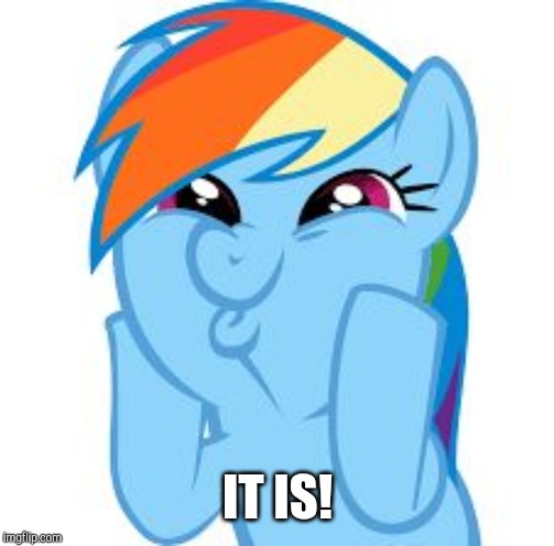 Rainbow Dash so awesome | IT IS! | image tagged in rainbow dash so awesome | made w/ Imgflip meme maker