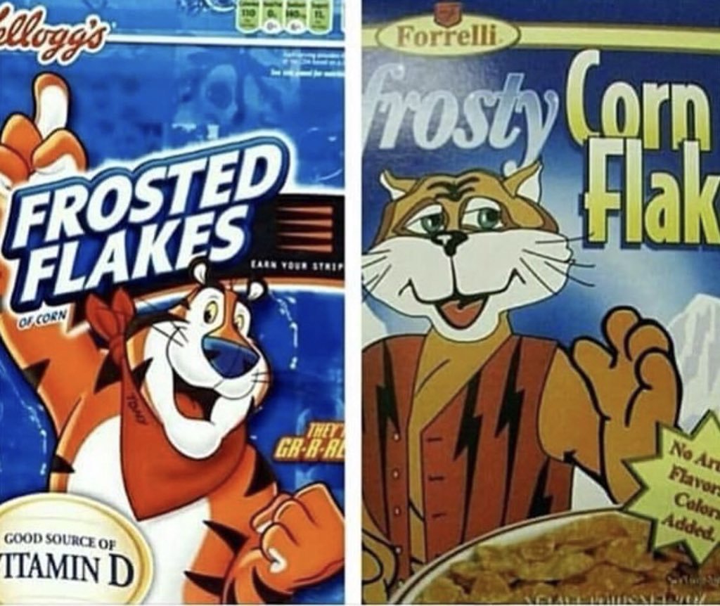 Off brand frosted flakes Blank Meme Template